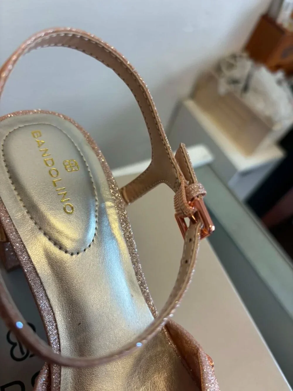 Bandolino Women's Size 7.5 Prezley Knot-Front Ankle Strap Platform Sandals P1